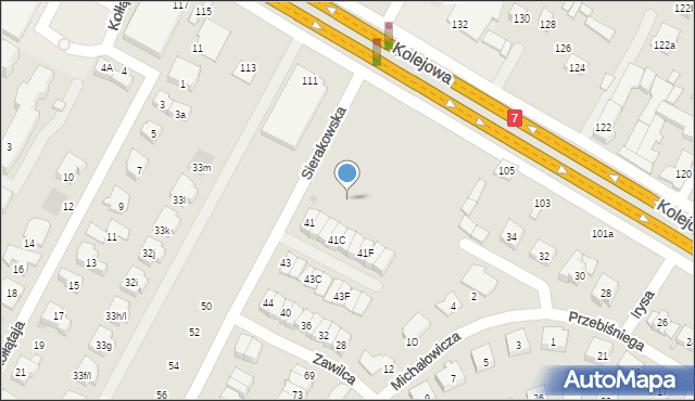 Łomianki, Sierakowska, 39b, mapa Łomianki