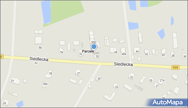 Łosice, Siedlecka, 50a, mapa Łosice