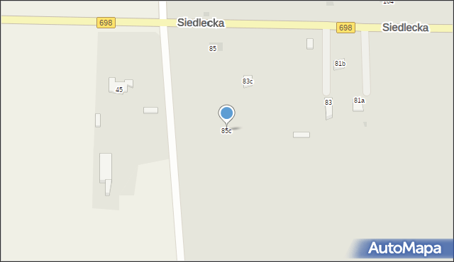 Łosice, Siedlecka, 85c, mapa Łosice