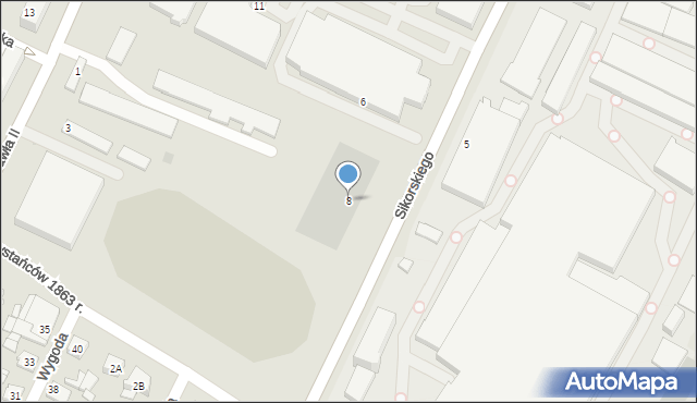 Łowicz, Sikorskiego Władysława, gen., 8, mapa Łowicza