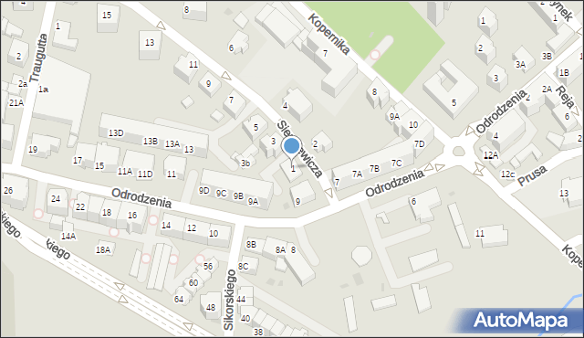 Lubin, Sienkiewicza Henryka, 1, mapa Lubin