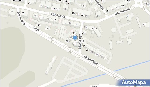 Lubin, Sikorskiego Władysława, gen., 48, mapa Lubin