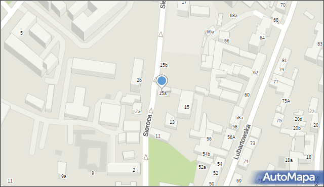Lublin, Sieroca, 15a, mapa Lublina