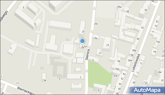 Lublin, Sieroca, 2a, mapa Lublina