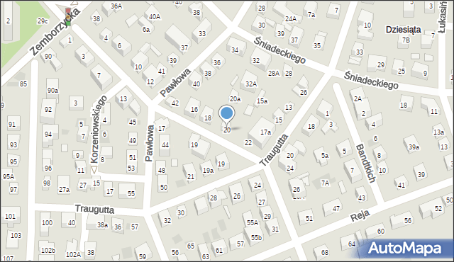 Lublin, Siemiradzkiego Henryka, 20, mapa Lublina