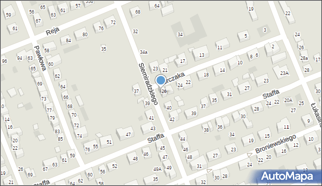 Lublin, Siemiradzkiego Henryka, 38, mapa Lublina