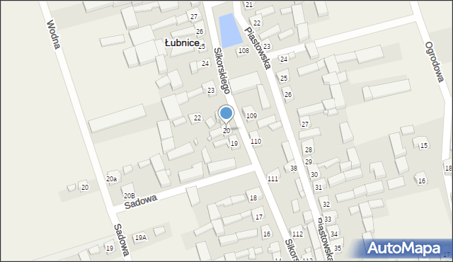Łubnice, Sikorskiego Władysława, gen., 20, mapa Łubnice