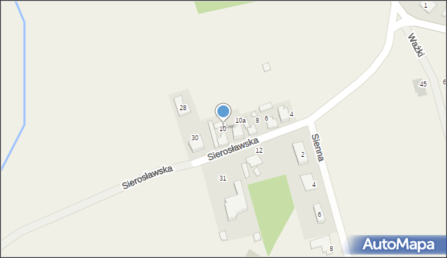 Lusówko, Sierosławska, 10, mapa Lusówko