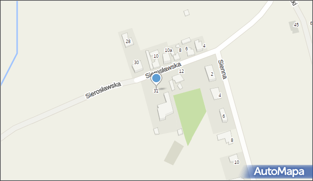 Lusówko, Sierosławska, 31, mapa Lusówko