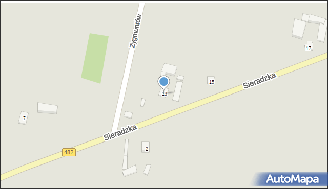 Lututów, Sieradzka, 13, mapa Lututów