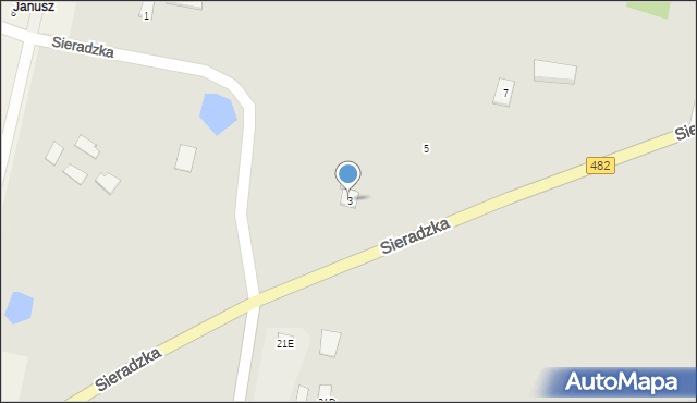 Lututów, Sieradzka, 3, mapa Lututów