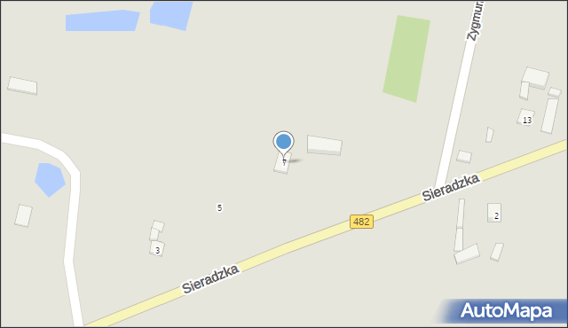 Lututów, Sieradzka, 7, mapa Lututów