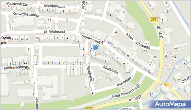 Lwówek Śląski, Sienkiewicza Henryka, 17C, mapa Lwówek Śląski