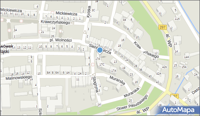 Lwówek Śląski, Sienkiewicza Henryka, 17D, mapa Lwówek Śląski