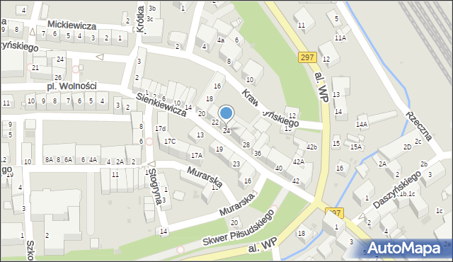 Lwówek Śląski, Sienkiewicza Henryka, 24, mapa Lwówek Śląski