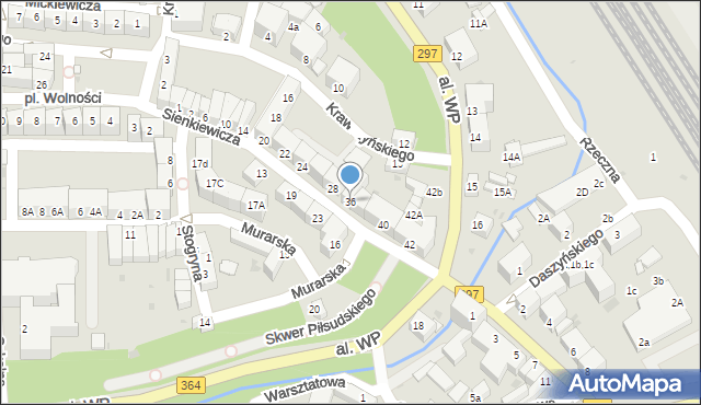 Lwówek Śląski, Sienkiewicza Henryka, 36, mapa Lwówek Śląski