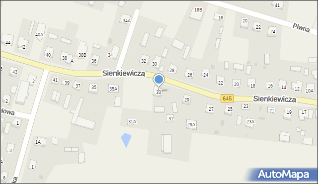 Łyse, Sienkiewicza Henryka, 33, mapa Łyse