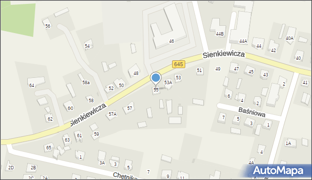 Łyse, Sienkiewicza Henryka, 55, mapa Łyse