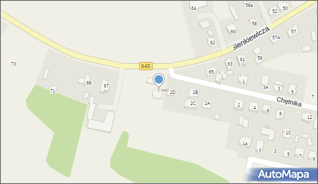 Łyse, Sienkiewicza Henryka, 67a, mapa Łyse