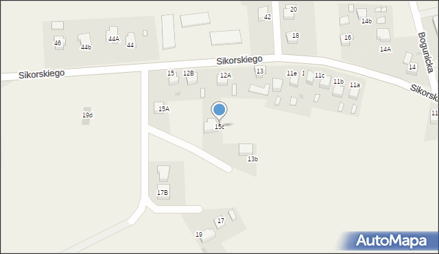 Lyski, Sikorskiego Władysława, gen., 15c, mapa Lyski