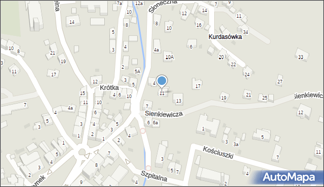 Maków Podhalański, Sienkiewicza Henryka, 11, mapa Maków Podhalański