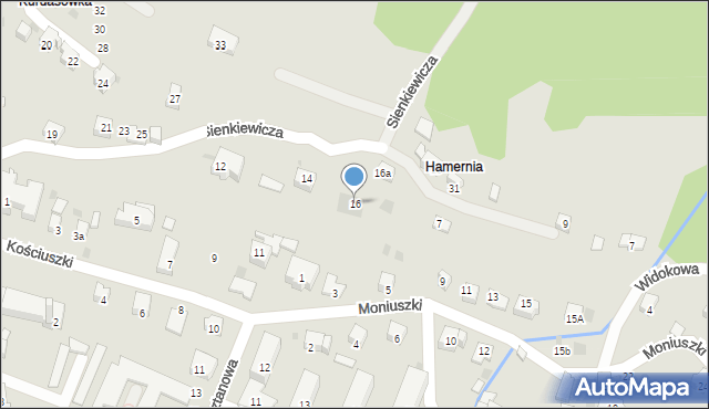 Maków Podhalański, Sienkiewicza Henryka, 16, mapa Maków Podhalański