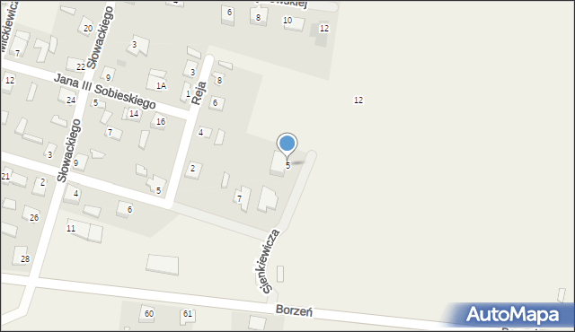 Mała Wieś, Sienkiewicza Henryka, 5, mapa Mała Wieś