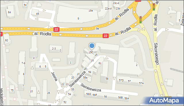 Malbork, Sienkiewicza Henryka, 15B, mapa Malborka