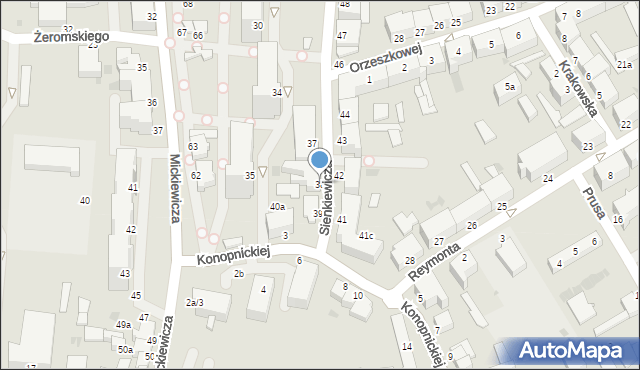 Malbork, Sienkiewicza Henryka, 38, mapa Malborka