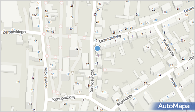 Malbork, Sienkiewicza Henryka, 44, mapa Malborka