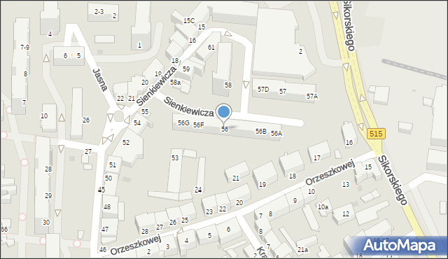 Malbork, Sienkiewicza Henryka, 56, mapa Malborka