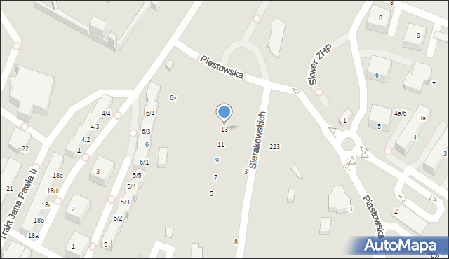 Malbork, Sierakowskich Heleny i Stanisława, 13, mapa Malborka