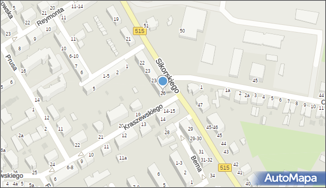 Malbork, Sikorskiego Władysława, gen., 26, mapa Malborka