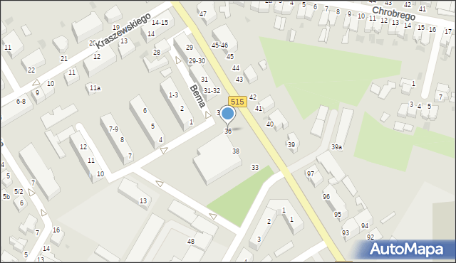 Malbork, Sikorskiego Władysława, gen., 36, mapa Malborka