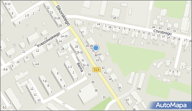 Malbork, Sikorskiego Władysława, gen., 44, mapa Malborka