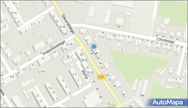 Malbork, Sikorskiego Władysława, gen., 45-46, mapa Malborka