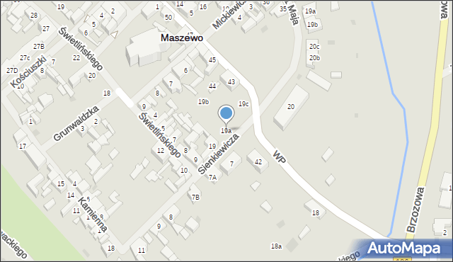 Maszewo, Sienkiewicza Henryka, 19a, mapa Maszewo