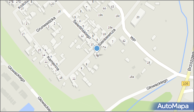 Maszewo, Sienkiewicza Henryka, 7B, mapa Maszewo