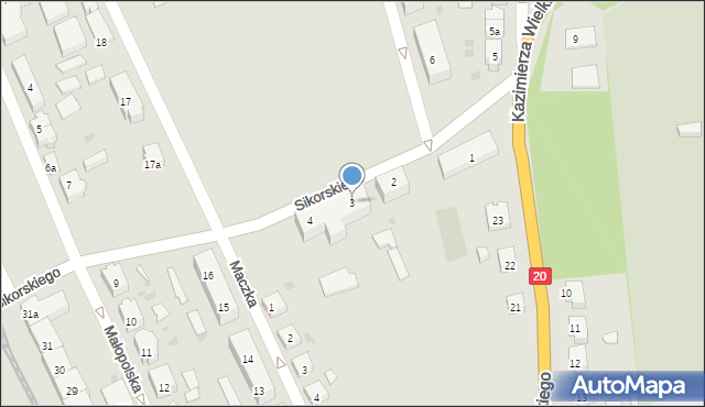 Miastko, Sikorskiego Władysława, gen., 3, mapa Miastko