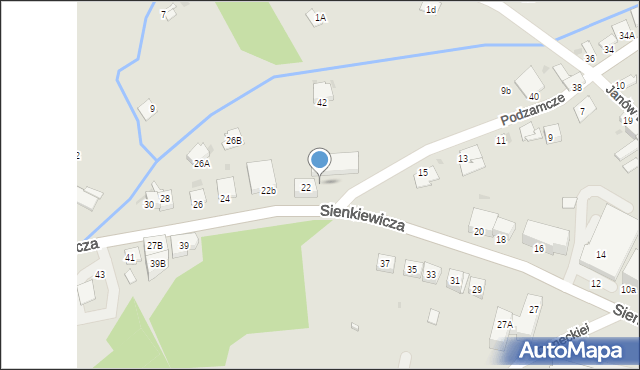 Miechów, Sienkiewicza Henryka, 22a, mapa Miechów