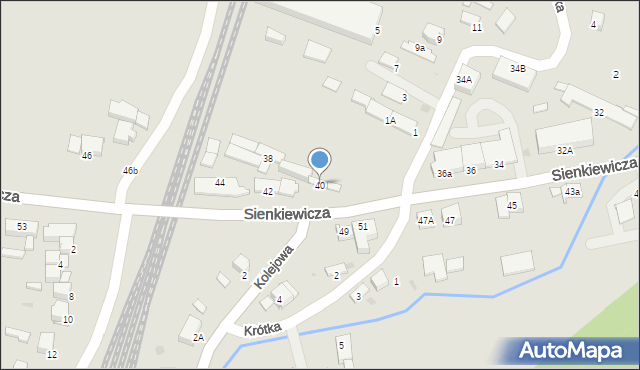 Miechów, Sienkiewicza Henryka, 40, mapa Miechów