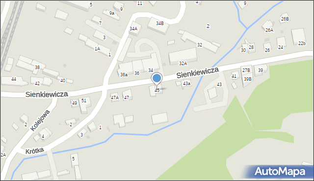 Miechów, Sienkiewicza Henryka, 45, mapa Miechów