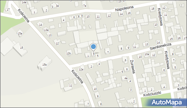 Miedzna, Sienkiewicza Henryka, 3, mapa Miedzna