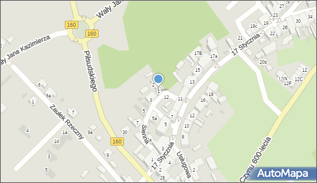 Międzychód, Sienna, 1, mapa Międzychód