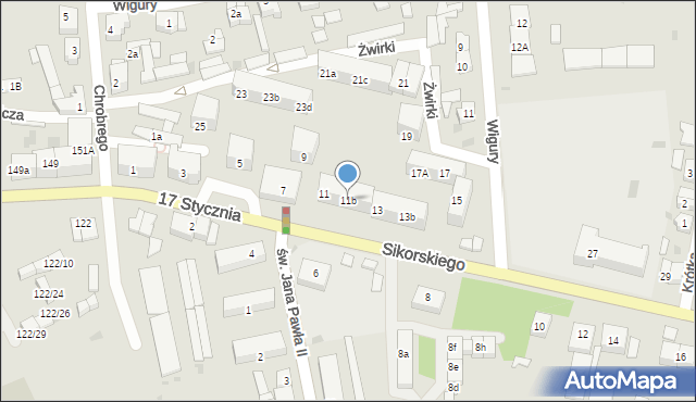 Międzychód, Sikorskiego Władysława, gen., 11b, mapa Międzychód