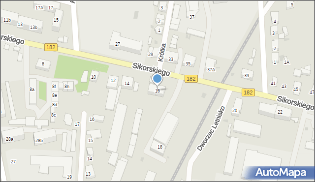 Międzychód, Sikorskiego Władysława, gen., 16, mapa Międzychód