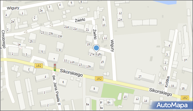 Międzychód, Sikorskiego Władysława, gen., 17B, mapa Międzychód