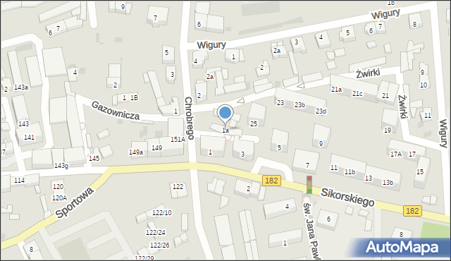 Międzychód, Sikorskiego Władysława, gen., 1a, mapa Międzychód