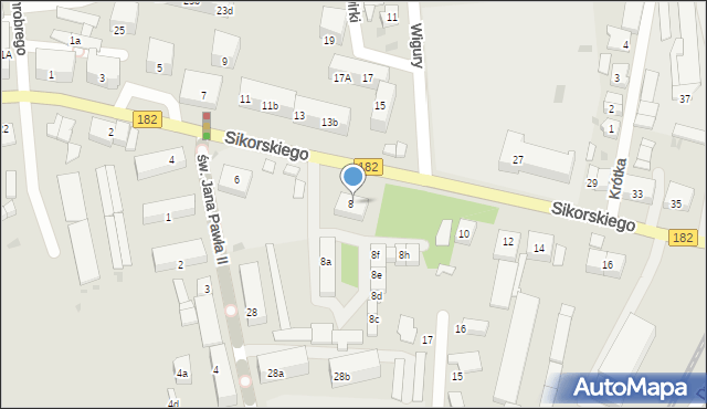 Międzychód, Sikorskiego Władysława, gen., 8b, mapa Międzychód