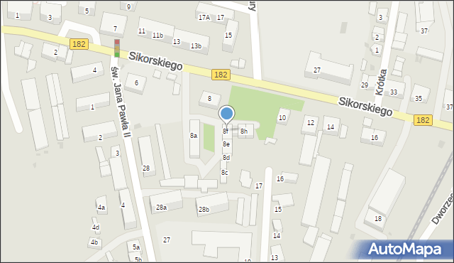 Międzychód, Sikorskiego Władysława, gen., 8f, mapa Międzychód